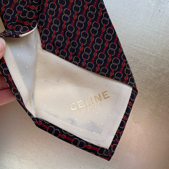 CELINE PARIS tie handmade 100% silk - Picture 8 of 8